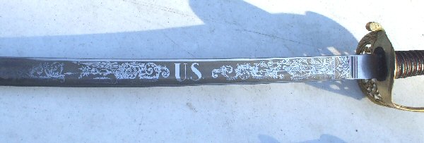 US 1850 Foot Officer Sword left detail