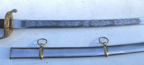 US 1850 Foot Officer Sword right detail